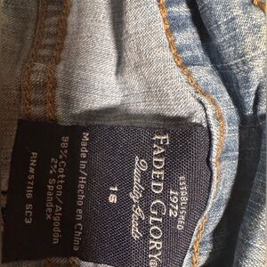 Faded Glory Light Blue Denim Shorts